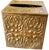 A richly decorative vintage solid brass tissue box cover enveloped in deeply embossed botanical ornament. Scrolling...