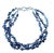 Ajd 18 Inch Three Strand Peacock Color Keshi Pearl Necklace For Sale