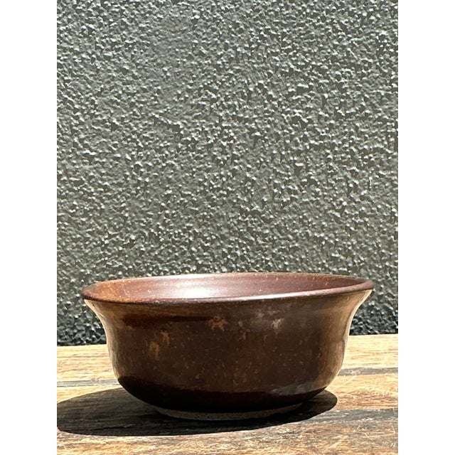 Late 20th Century Vintage Original Glazed Ceramic Bowl For Sale - Image 5 of 12