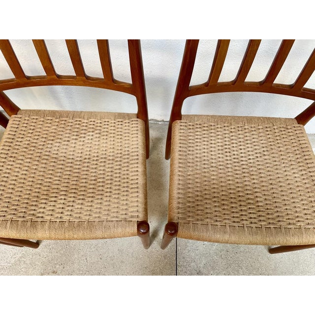 Danish Teak Dining Chairs Model No. 83 by Niels O. Møller for J.L. Møllers Møbelfabrik, 1970s, Set of 4 For Sale - Image 14 of 18