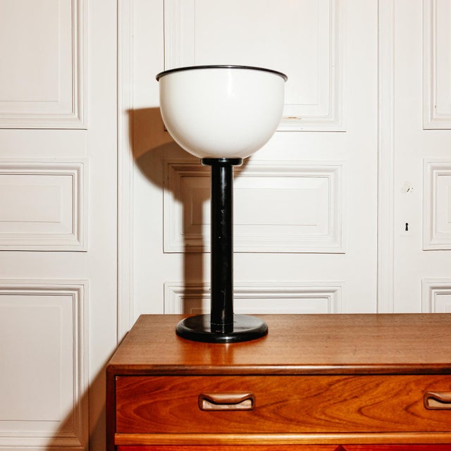 Large "tulip" table lamp produced by lita in france, circa 1970. a graphic silhouette characteristic of the period: a wide...