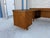 1960s Mid-Century Modern Walnut L-Shaped Executive Desk With Black Laminate Top For Sale - Image 10 of 16