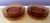 Art Deco S/10 Tangerine Orange Glass Side/Salad/Dessert Plates With Empressed Coin Dot Border For Sale - Image 3 of 7