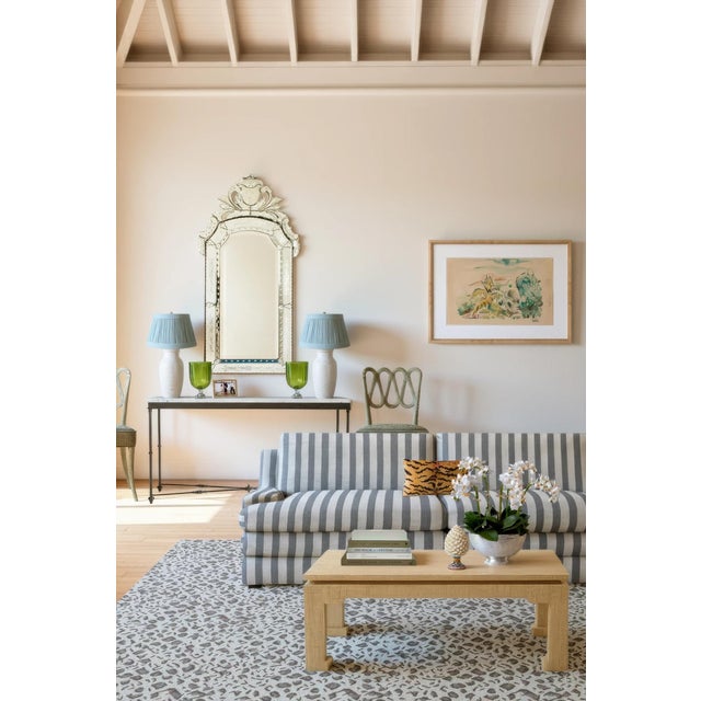 Panthera Spotted Leopard Hand-Looped Area 6' x 9' Rug - Pearl Gray For Sale - Image 4 of 4