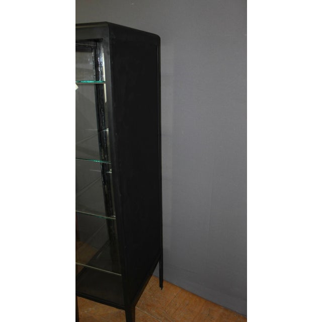 Black Black Lacquered Iron Display Case, 1950 For Sale - Image 8 of 16