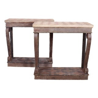 Spanish Painted Console Tables, 1890s, Set of 2 For Sale
