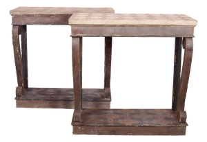 Spanish Painted Console Tables, 1890s, Set of 2