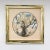 Vintage Academy Arts Magnolia Flower & Brass Frame Art Mirror. The mirror has a brass frame with magnolia flowers silk-...