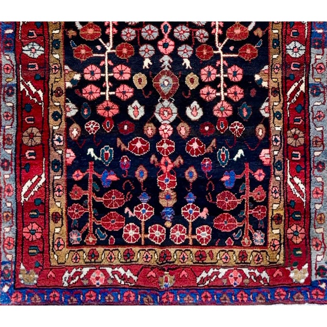Early 20th Century Antique Persian Nahavand Hand-Knotted Rug 4'3" X 9'5" For Sale - Image 5 of 5
