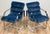 Mid-Century Modern Vintage Newly Upholstered Blue Velvet Chrome Sling Chairs, a Pair For Sale - Image 3 of 18