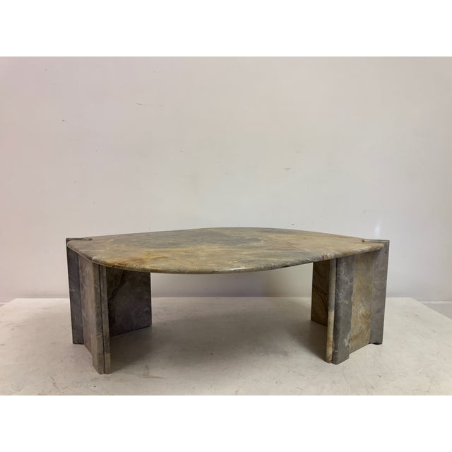 1980s Eye Shaped Marble Coffee Table, 1980s For Sale - Image 5 of 13