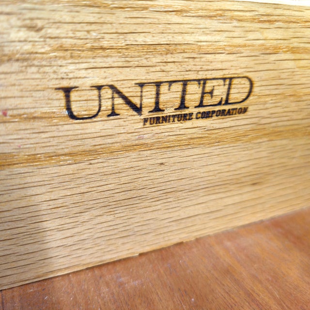 1960s Walnut Mid Century Modern Credenza Buffet by United Furniture For Sale - Image 11 of 12