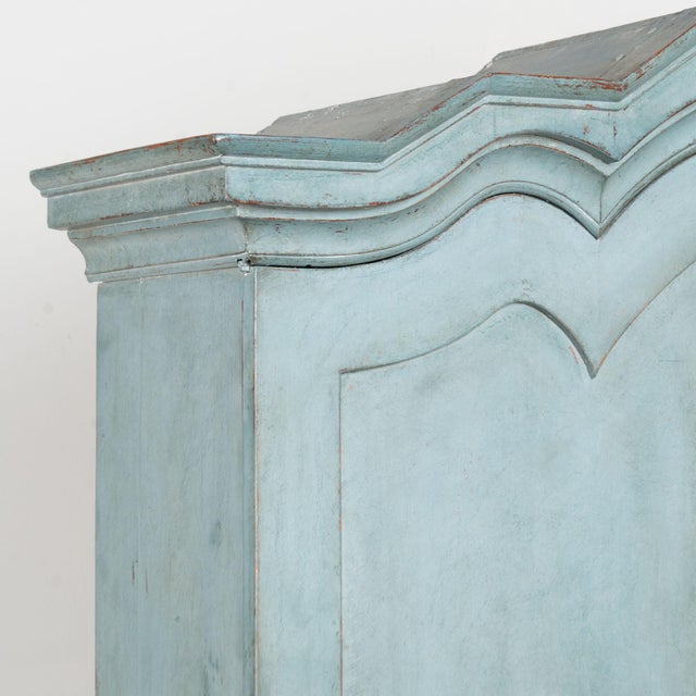 Late 18th Century Large Swedish Blue Painted Wedding Cabinet For Sale - Image 4 of 13