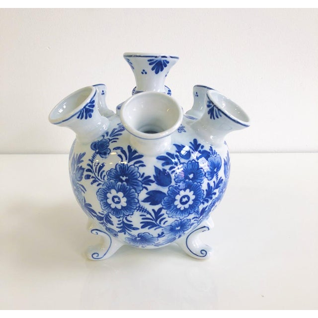 Blue & White Delft Tulipiere Vase Chairish