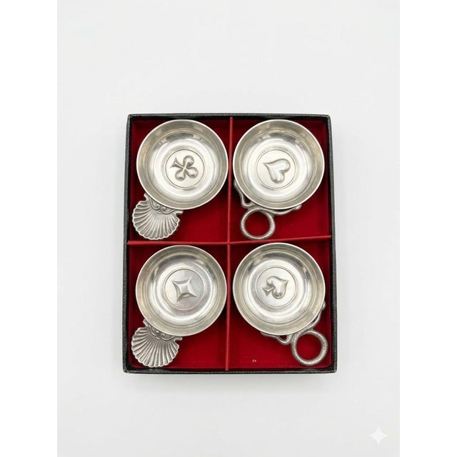 Vintage French Pewter Wine Tasting Cups from Les Etains du Manoir Paris, Set of 4 For Sale - Image 4 of 4