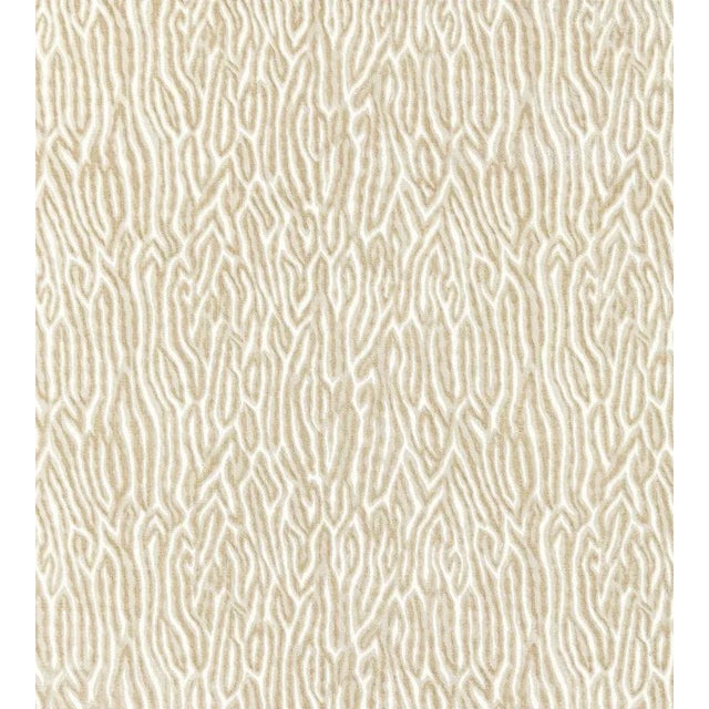 Sample - The House of Scalamandré Faux Bois Velvet Fabric, Fog For Sale