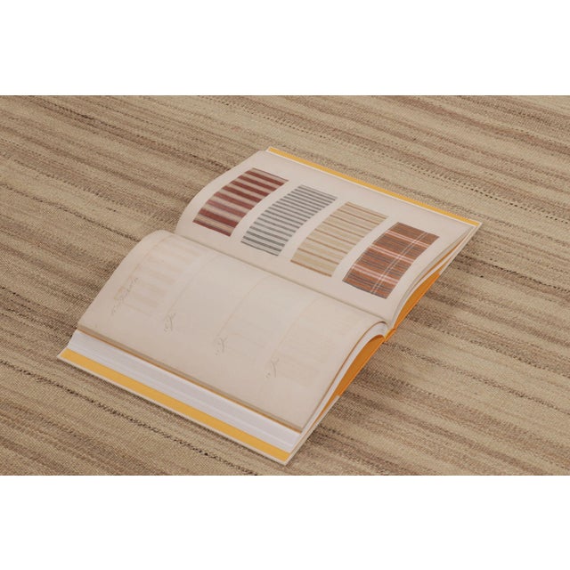 Beige Rug & Kilim’s Contemporary Minimal Rez Kilim in Brown Textural Stripes For Sale - Image 8 of 9