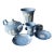 Vintage Mid-Century Wedgwood Blue Jasperware Tea & Decor Set - 6 Pieces For Sale