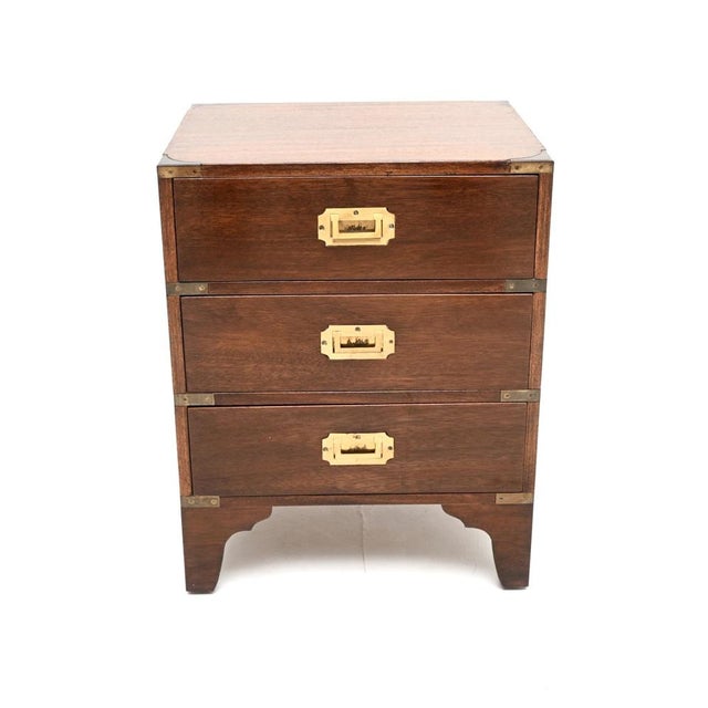 Vintage Military Campaign Style Chest of Drawers, 1930 For Sale - Image 9 of 9