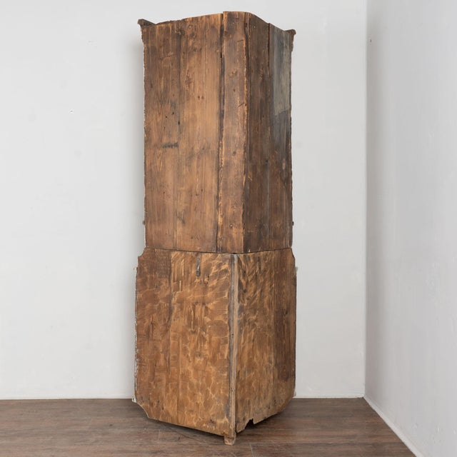 19th Century Swedish White Painted Pine Corner Cabinet For Sale - Image 9 of 9