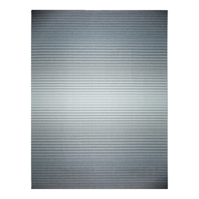 8x10 Timeless Comfortable Gray Kilim Geometric Modern Flatweave Wool Carpet Rug For Sale