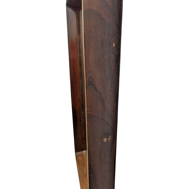 Wood Vintage Mirror with Teak Frame For Sale - Image 7 of 9