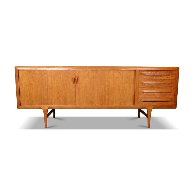 1960s Tambour Teak Credenza by Ib Kofod Larsen For Sale - Image 9 of 9