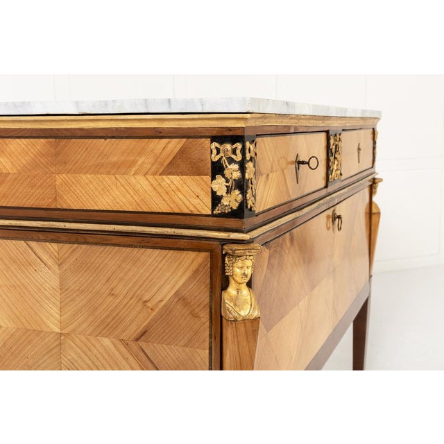 Antique Italian Yew and Cherrywood Commodes, 1700s, Set of 2 For Sale - Image 9 of 11