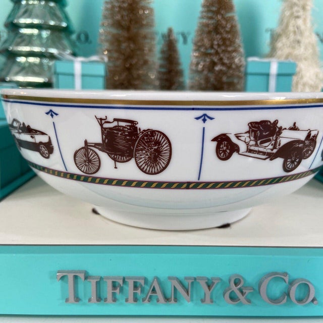 Art Deco Tiffany Mercedes Benz Porcelain Bowl Commemorative - Made in Japan For Sale - Image 3 of 14