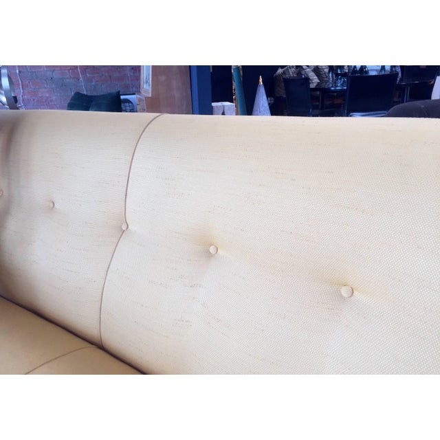 Yellow Midcentury Italian Large Curved Sofa, 1950s For Sale - Image 8 of 10