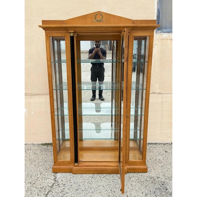 Thomasville Grand Classics Neoclassical Cherry Biedermeier Curio China Cabinet B For Sale - Image 13 of 18