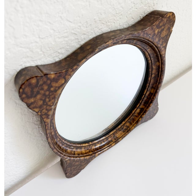 American Faux Tortoise Accent Mirror by LaBarge For Sale - Image 3 of 8