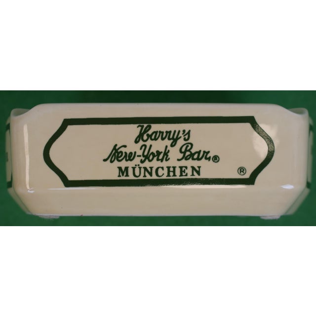 Sz: 4 7/8"H x 6 3/8"W x 2"D Stamped on underside: Keramos R. Capodimonte Italy Harry's New York Bar is a bar in Paris,...