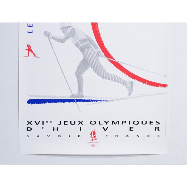 Contemporary 1992 Original Olympic Poster, Winter Olympic Games, Savoie (Albertville, France) Ski De Fond (Cross Country Skiing) For Sale - Image 3 of 3