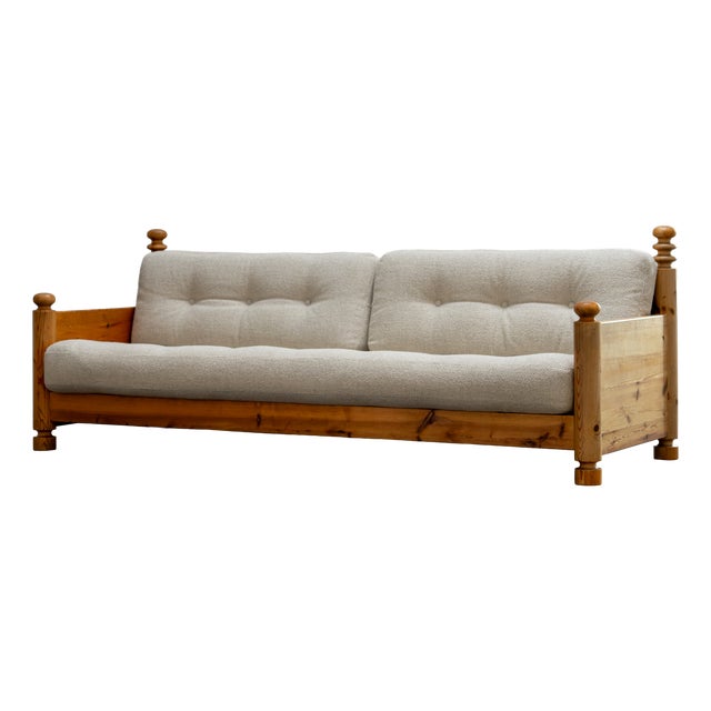Pine Sofa by Uno & Östen Kristiansson for Luxus, 1970s For Sale