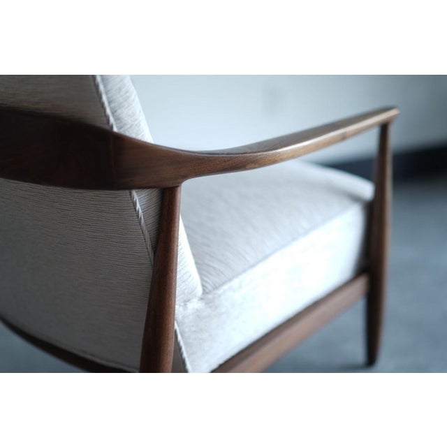 Wood Set of Walnut Lounge Chairs by Erwin Lambeth, Circa 1950s For Sale - Image 7 of 9