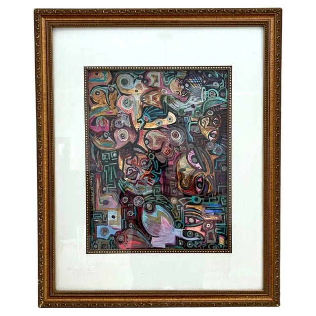 Contemporary Abstract Painting with Frame For Sale - Image 12 of 12