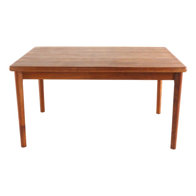 Large Rectangular Extendable Dining Table by Henning Kjaernulf for Vejle For Sale