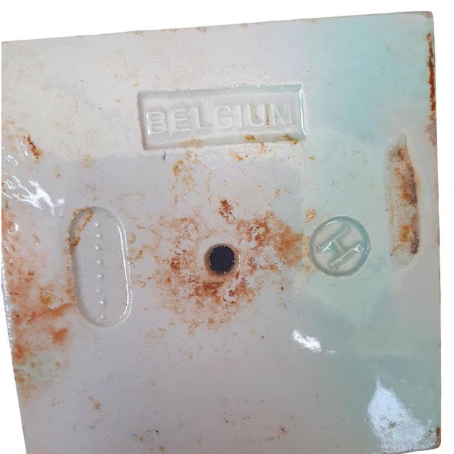 Art Nouveau Oven Tiles with Mounting Holes, 1920s, Set of 53 For Sale - Image 4 of 5