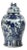 Antique Chinese Blue and White Porcelain Decorative Ginger Jar Covered Vase For Sale