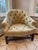 Bunny Williams T42 Tufted Lounge Chair in Tan Beige Linen For Sale - Image 4 of 13