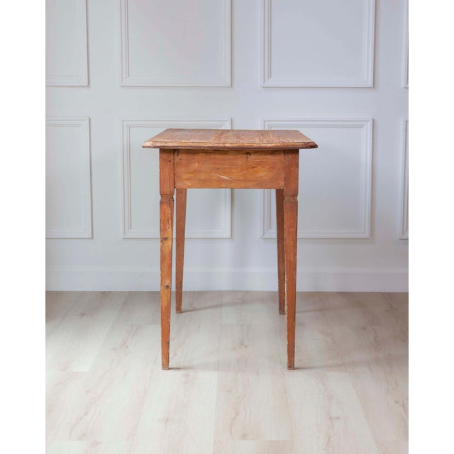 Brown Mid-19th Century Swedish Pine One-Drawer Side Table For Sale - Image 8 of 8