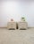 This lovely pair of vintage pencil reed rattan nightstands are a warm and stylish bedroom find that works beautifully...