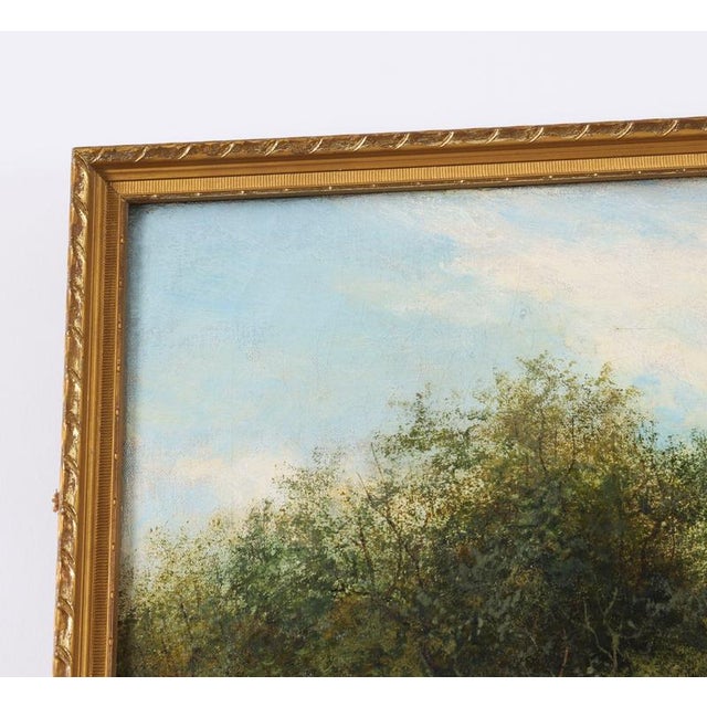 William Langley, Rural Landscape with Cows, 19th Century, Canvas For Sale - Image 8 of 14