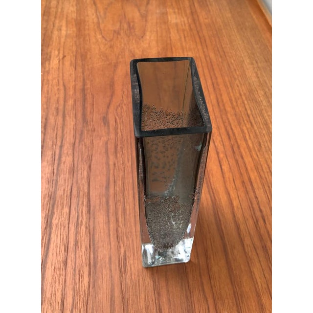 Mid-Century German Glass Block Vase, 1960s For Sale - Image 15 of 18