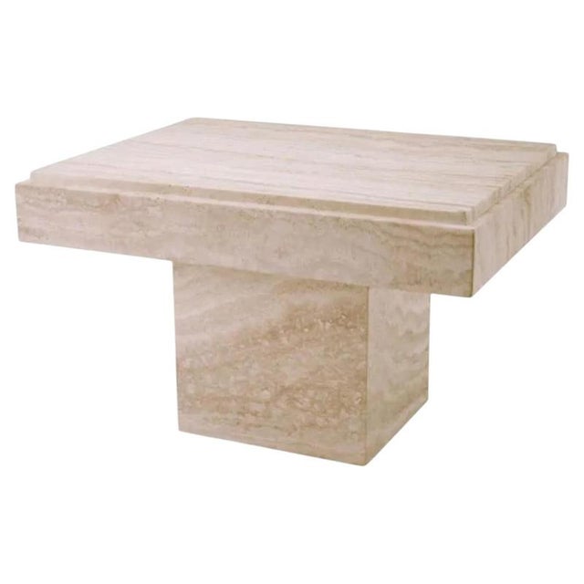 2000 - 2009 Beige Travertine Coffee Table For Sale - Image 5 of 5