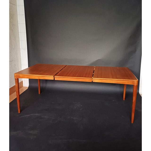 Mid-Century Modern Extendable Teak Dining Table by H.W. Klein for Bramin For Sale - Image 9 of 12