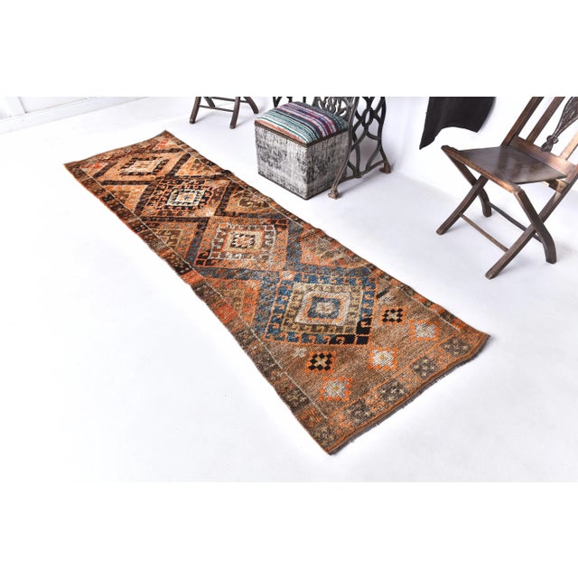 Vintage Runner Rug in Wool For Sale - Image 12 of 12