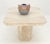 Polished 27x27" Travertine Square Top Single Pedestal Side End Lamp Table Mint For Sale - Image 12 of 16