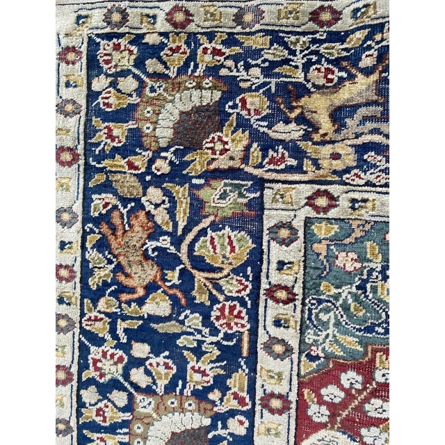 Textile Antique Turkish Silk Kayseri Rug For Sale - Image 7 of 18